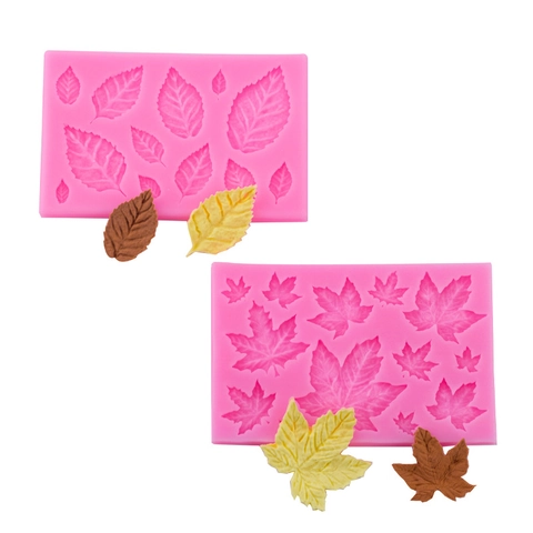 Moule Silicone Feuille Érable Décoration Gâteau Fondant Chocolat Bonbons Gelée Outil Pâtisserie Résistant Chaleur