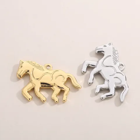 Colgante De Caballo Corriendo Acero Inoxidable Pulido Galvanizado Dije Animal Para Collar Pulsera Accesorios De Joyería DIY