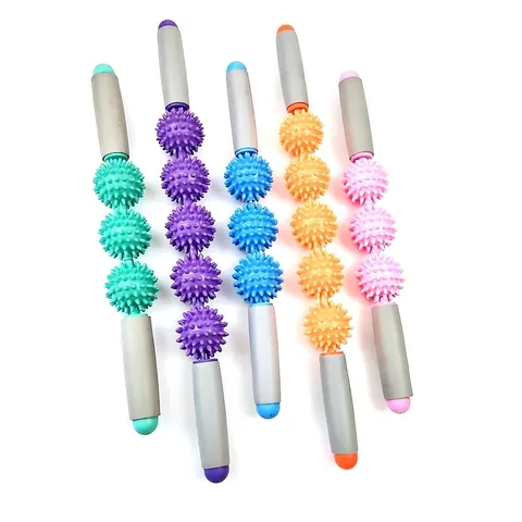 Handmatige Spier Massage Roller Stick Stekelbal Voor Yoga Fascia Ontspanning Fitness Massage Tool Voor Benen Armen Rug