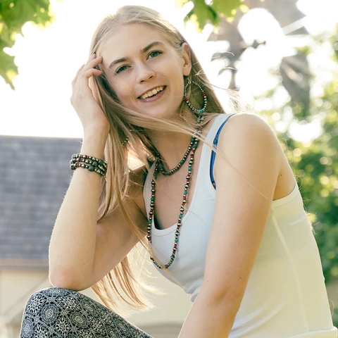 Collana Di Künstliche Perle Navajo Con Ciondolo A Croce In Lega E Turchese Stile Bohémien Etnico Unisex Gioielli