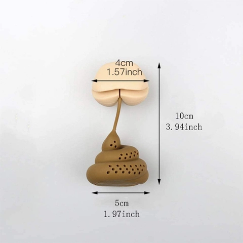 Infusore Per Tè Forma Di Cacca Animale Novità Silicone Alimentare Colino Per Tè Sfuso Accessori Creativi Per Tè