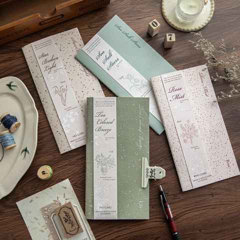 Vintage Specialty Paper Handbook Paper Color Ink Series Textured Scrapbooking Material Paper For DIY Journaling Arts Crafts