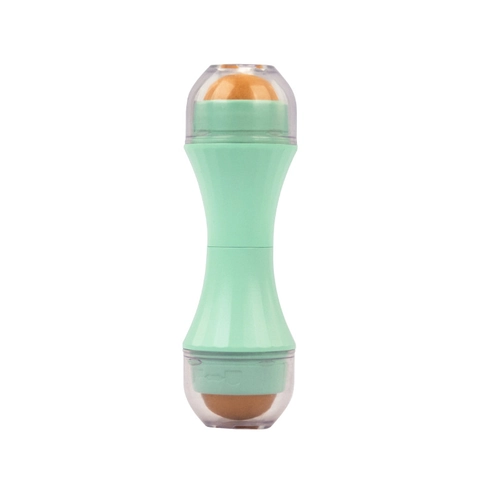 Rouleau Absorbant l'Huile Faciale en Pierre Volcanique Portable Masseur de Contrôle de l'Huile du Visage en ABS Réutilisable Outil de Beauté Lavable pour le Soin de la Peau