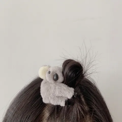 Cute Plush Koala Hair Clip Cartoon Animal Hair Claw Side Clip For Women Girls Sweet Hair Accessories