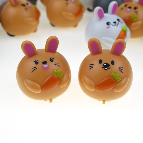 Mini Konijn Pull Back Auto Speelgoed Plastic Konijntje Met Wortel Voor Pasen Feestartikelen Nieuwigheid Bureau Ornament Kinderen