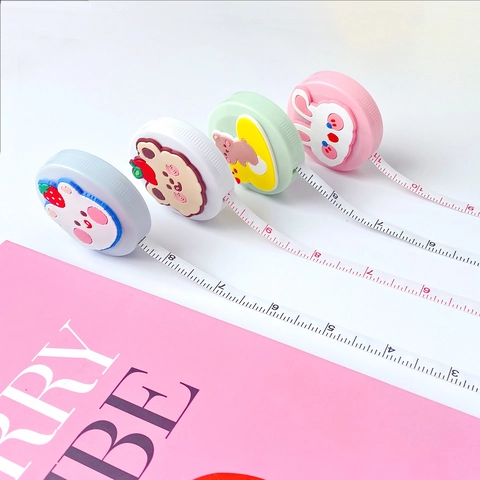 Mini Einziehbares Maßband Tragbares Doppelseitiges Weiches Lineal Süßes Cartoon Tier Design Für Körper Messen Nähen Schule Büro