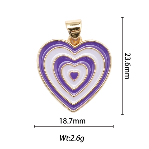 Pendentifs en Cuivre Plaqué Or 18K Diverses Formes Émail Cœur Étoile Lune Visage Plume Papillon Lettre Accessoires de Création de Bijoux DIY pour Femmes