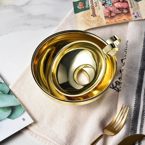 Gold Plated Stainless Steel Wide Mouth Funnel Set Household Mini Funnel 3 Piece Filling Salad Jam Sauce Kitchen Tools