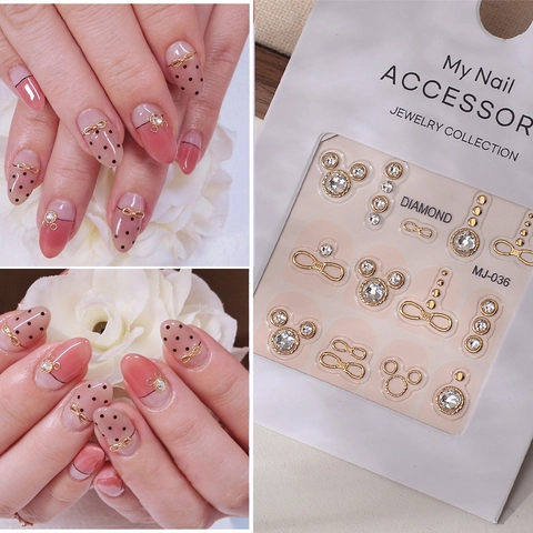 Shiny Nail Art Charms Rhinestone Metal Alloy Decorations For DIY Manicure Beauty Fashion Accessories For Women Girls