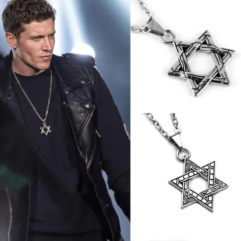 Collana Lunga Con Ciondolo Hip Hop Lega Esagramma Geometrico Freccia Croce Ancora Catena Gioielli Di Moda Uomo Donna