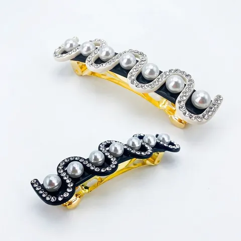 Molletta Per Capelli Ondulata In Acetato Con Künstliche Perle E Strass Elegante Fermaglio Stile Coreano Per Donne Accessorio Styling