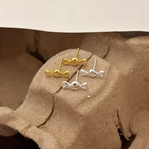 Orecchini A Lobo In Argento Sterling 925 Forma Di Caramella Nodo Intrecciato Gioielli Minimalisti Per Donne