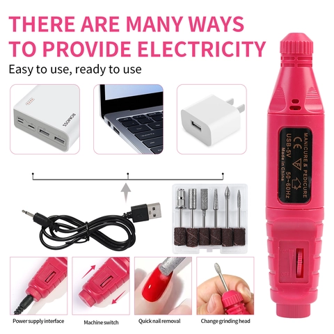Professional Nail Art Supplies With UV LED Lamp Electric Drill Gel Polish Acrylic Powder Sequins Brushes For DIY Manicure