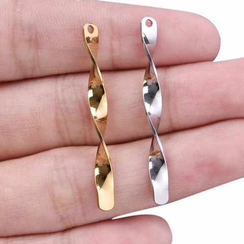 Pendenti A Barra Lunga A Spirale Acciaio Inossidabile 304 Accessori Per Gioielli Fai Da Te Per Collane Orecchini Stile Minimalista