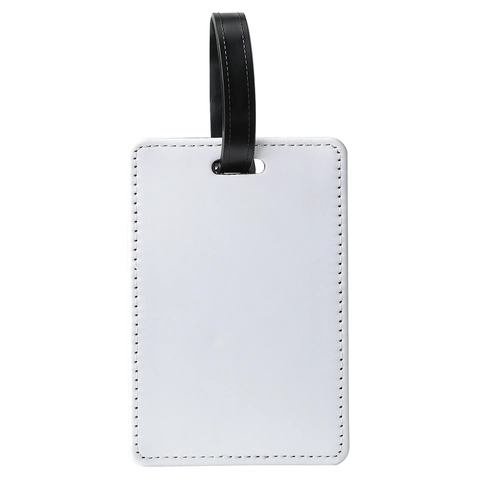 Luggage Tags PU Leather Sublimation Blank Heat Transfer Suitcase Pendants Travel Bag ID Labels Adjustable Strap Minimalist
