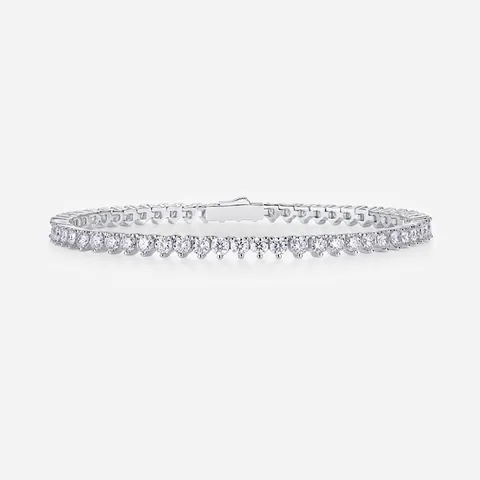 925 Sterling Silver Moissanite Tennis Bracelet And Necklace Round Cut Moissanite Fine Jewelry For Women Sparkling Gift