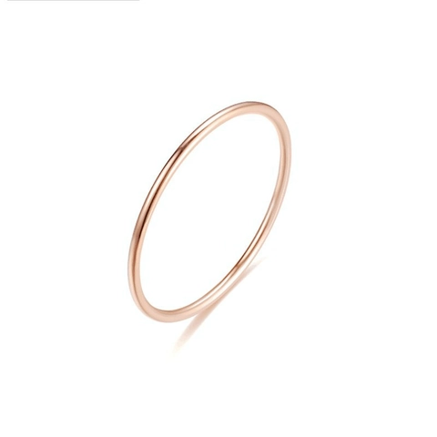 Minimalist Stainless Steel 1mm Ultra Thin Ring For Women Men Gold Silver Rose Gold Black Stackable Plain Band Unisex Fashion Jewelry