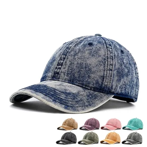Vintage Gewassen Denim Baseballpet Retro Verstelbare Pet Ademend Unisex Zonbescherming Outdoor