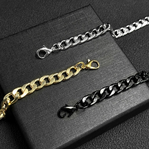 Bracciale A Catena Cubana Metallo Galvanizzato Stile Hip Hop Gioielli Unisex Alla Moda Accessorio