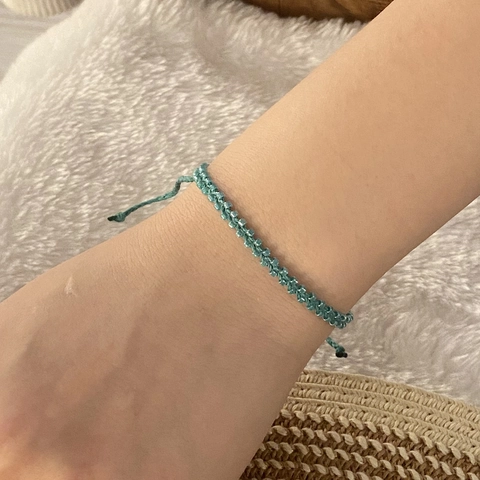 Handmade Glass Seed Bead Woven Bracelet Adjustable Bohemian Style Jewelry For Women Original Design Braided Cord Wristband