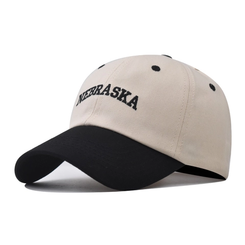 Cappello Da Baseball Ricamato Con Lettera Nebraska Retro Cotone Lavato Patchwork Cappello Da Sole Regolabile Per Uomini Donne