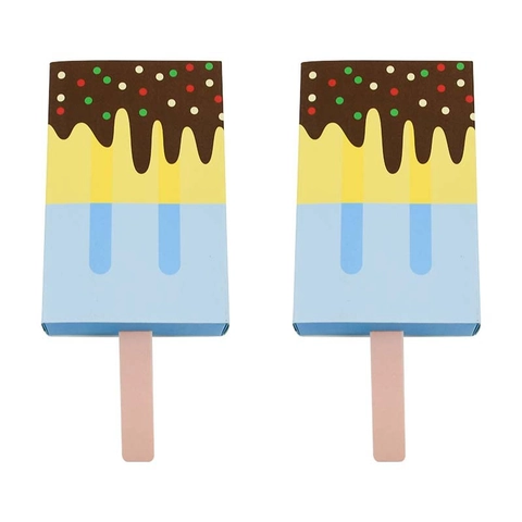 Ice Cream Shaped Candy Box Paper Gift Packaging Drawer Type Portable Wedding Birthday Party Favors Creative Cute