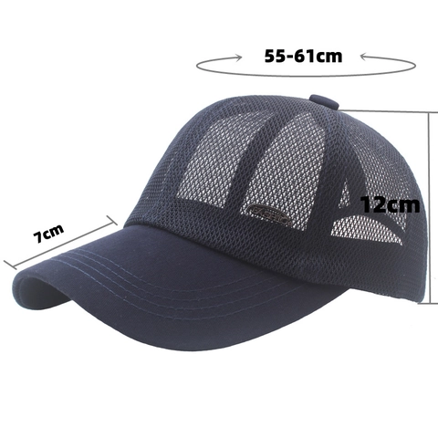 Mesh Baseballkappe Atmungsaktiv Sommer Sonnenschutz Verstellbare Trucker Hat Für Herren Damen Mode Metallplatte