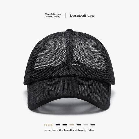 Full Mesh Baseball Cap Breathable Sun Protection Outdoor Sports Running Adjustable Casual Hat Men Women