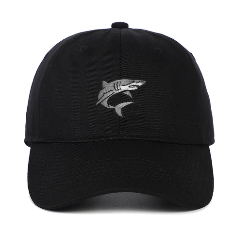 Cappello Da Baseball In Cotone Ricamato Squalo Tesa Curva Regolabile Sport All'aperto Cappello Da Sole Casual Unisex