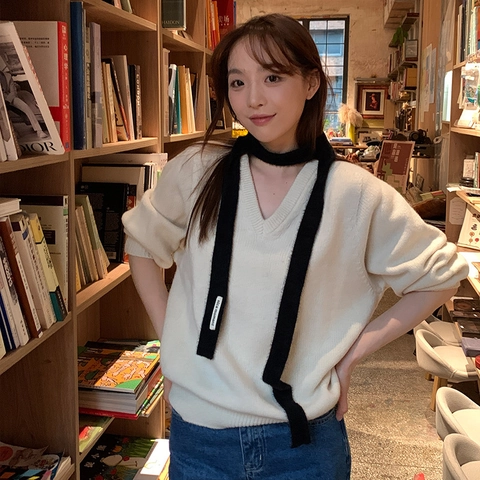 Bufanda Larga Estrecha Para Mujer Piel Sintética Visón Peluche Punto Estética Y2K Cálido Invierno Cuello Color Sólido Elegante