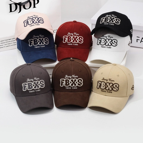 Retro Cotton Blend Baseball Cap Letter Embroidery Away From FBXS Take Time Vintage Curved Brim Adjustable Sun Hat Unisex