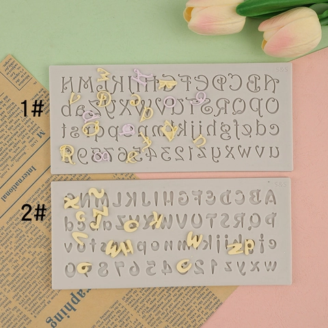 Alphabet Letter Number Silicone Mold For Fondant Chocolate Cake Decoration DIY Resin Clay Crafting Kitchen Baking Tools