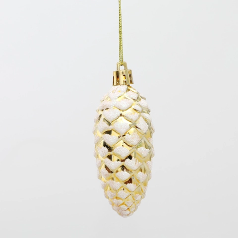 Adornos Colgantes de Piña para Árbol de Navidad Plástico Nevada Brillo Bolas de Piña para Decoración de Fiesta en Casa