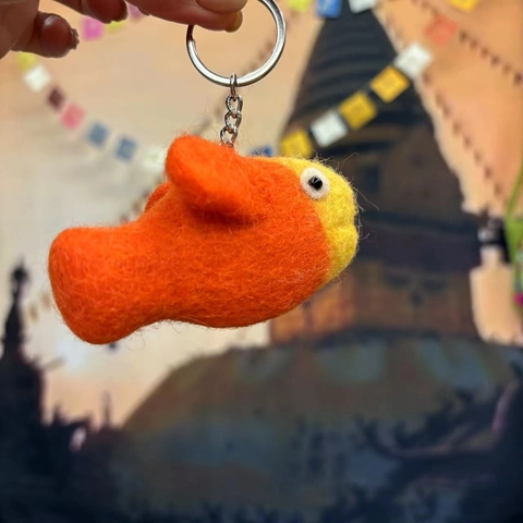 Portachiavi Pesce In Feltro Di Lana Fatto A Mano Simpatico Ciondolo Animale Ornamento Per Zaino Ciondolo Per Borsa Morbida