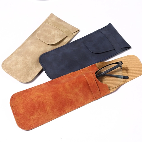 Custodia Per Occhiali Vintage In Morbida Pelle PU Borsa Protettiva Antigraffio Portatile Astuccio Per Occhiali Da Sole