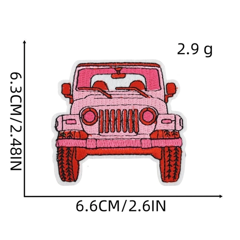 Bestickte Aufbügler Rosa Cartoon Muster Dekorative Applikationen Für Kleidung Taschen DIY Stoff Zubehör
