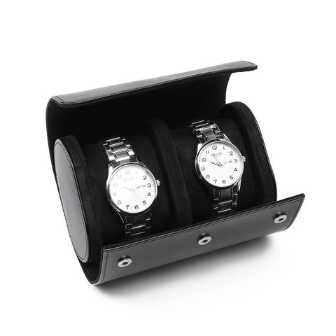 Estuche De Viaje Para Relojes De Cuero PU Organizador De Relojes Soporte De Almacenamiento Con Forro Terciopelo