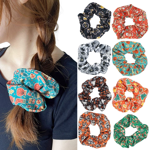 Coleteros Para El Cabello Tela Satén Gasa Diamantes De Imitación Alta Elasticidad Festivo Navidad Halloween Fiesta Moda Para Mujeres Niñas