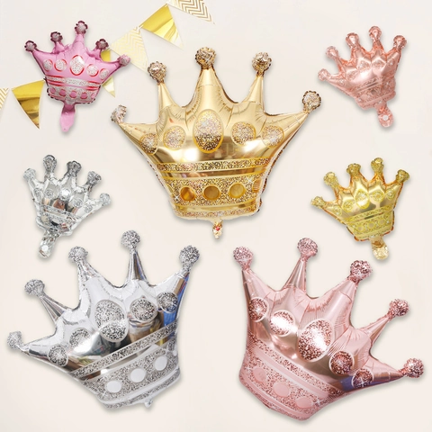 Crown Shaped Foil Balloons Metallic Mylar Helium Balloon For Birthday Party Wedding Decoration Celebration