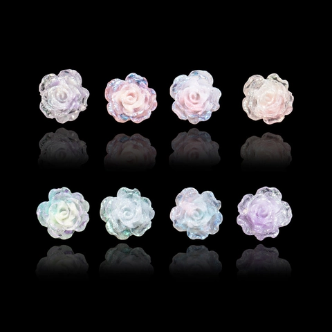 Boucle D'oreille Cartilage Fleur De Camélia Douce Résine Acier Titane Bijoux De Piercing Délicat Pour Femme