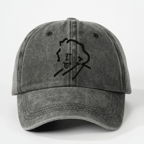 Bestickte Charakter Baseballkappe Polyester Baumwolle Verstellbar Sonnenschutz Gebogener Schirm Lässiger Outdoor Sporthut