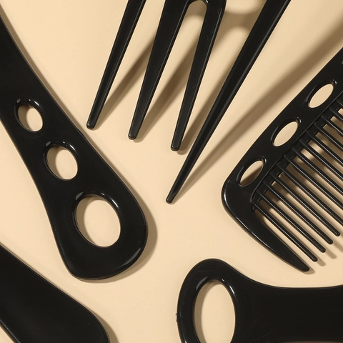 Professionele Plastic Haarkam Collectie Grove Fijne Tanden Puntkam Ontwarren Styling Tools Salon Thuisgebruik