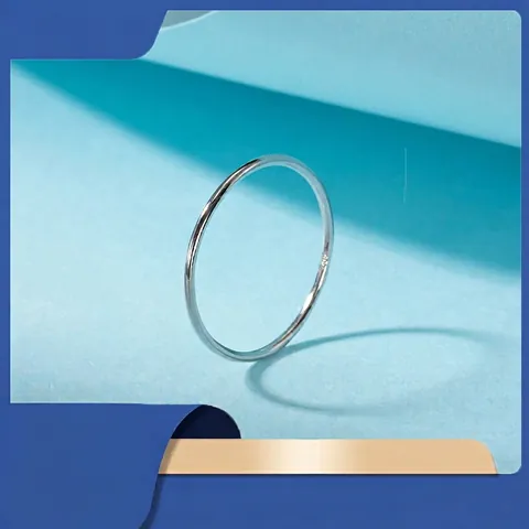 925 Sterlingsilber Minimalistisch Glatt Rund Band Ring Für Damen Vintage Elegant Tiny Finger Schmuck Geschenk Gold Silber