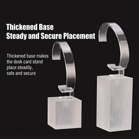 Présentoir À Montres En Acrylique Support De Montre Bijoux Bracelet Vitrine Rack Haute Transparence Organisateur De Bureau