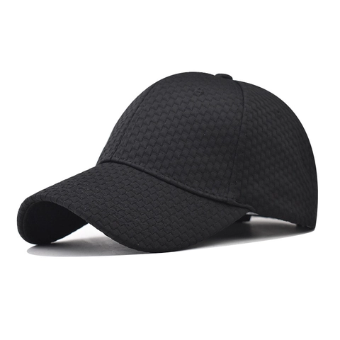 Baseball Cap Waffle Texture Solid Color Grid Pattern Adjustable Casual Sun Protection Fashion Men Women Breathable