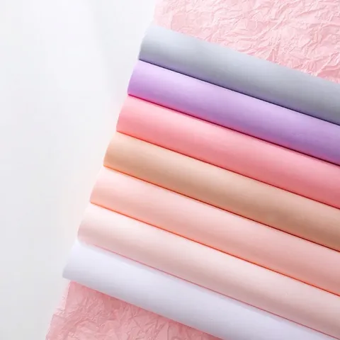 Flower Wrapping Tissue Paper Bouquet Lining Floral Printed Pearlescent Solid Color Decorative Gift Wrap For DIY Crafts