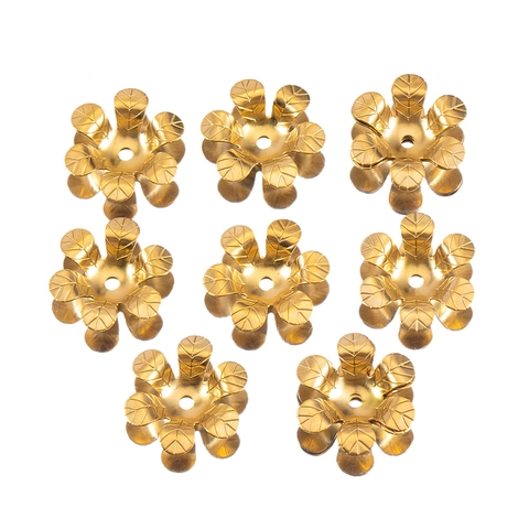 Capuchones De Perlas De Flores Acero Inoxidable Espaciadores Para Fabricación De Joyas DIY Collares Pulseras
