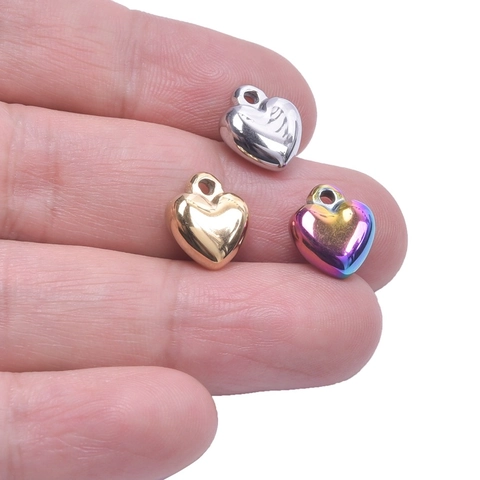 Europäische Amerikanische Edelstahl Herz Anhänger Halskette Für Damen 18K Vergoldet Minimalistische DIY Schmuck Herzform Halsketten