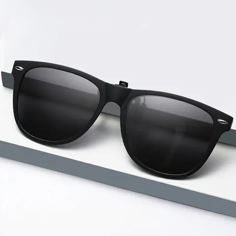 Polarized Clip-on Sunglasses TR90 Frame TAC Lens UV400 Protection For Nearsighted Eyeglasses Flip Up Lightweight Unisex
