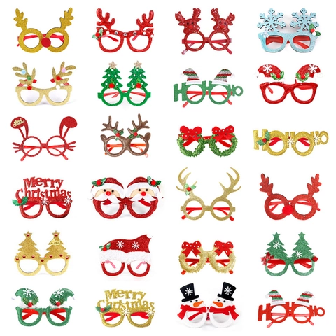 Forniture Decorazione Festa Natale Occhiali Cappelli Fasce Braccialetti Scatto Glitter Tessuto Non Tessuto Vacanza